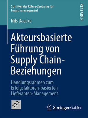 cover image of Akteursbasierte Führung von Supply Chain-Beziehungen